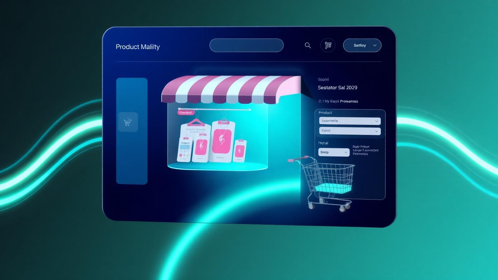 Shopify development company India — 3D storefront with checkout UI
