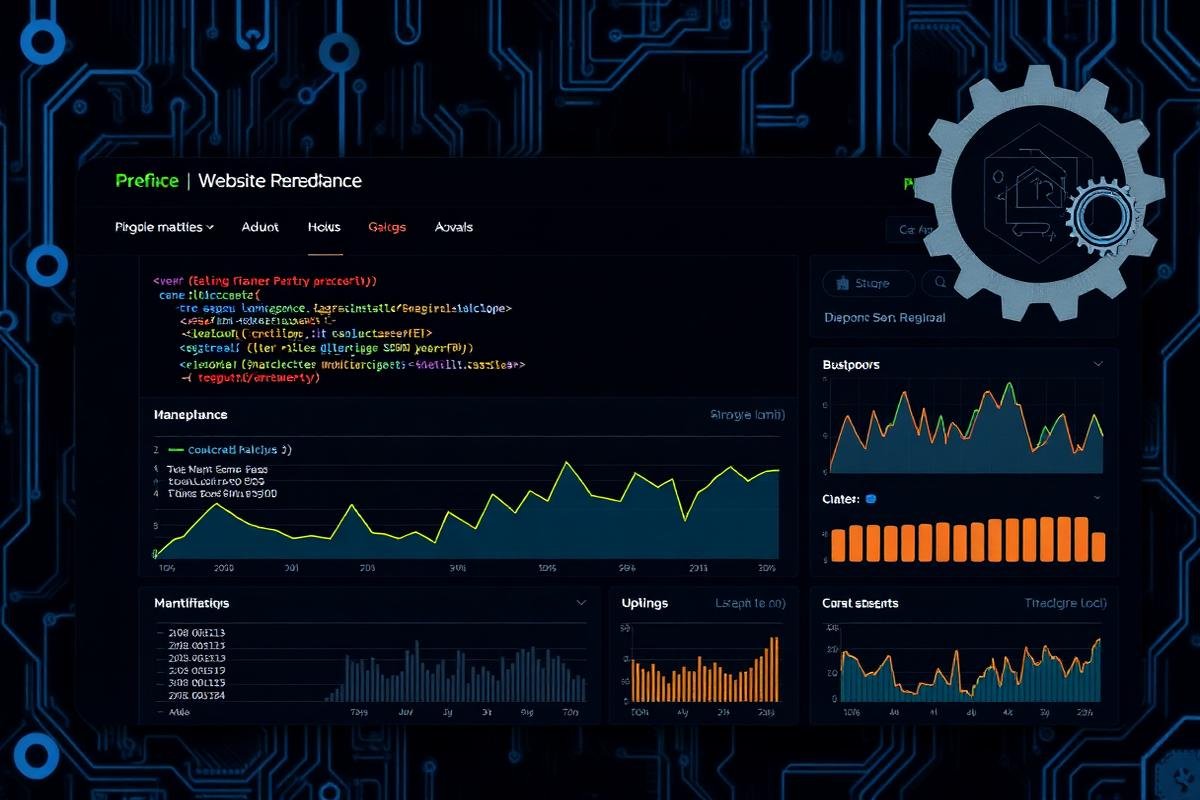 Website maintenance dashboard with uptime monitoring